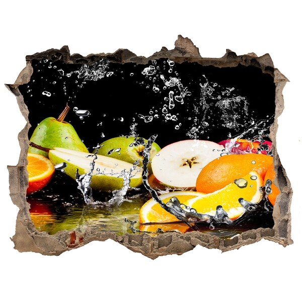 Zelfklevende 3D wandsticker illusie Een fruitig paradijsje, verscholen in de muren.