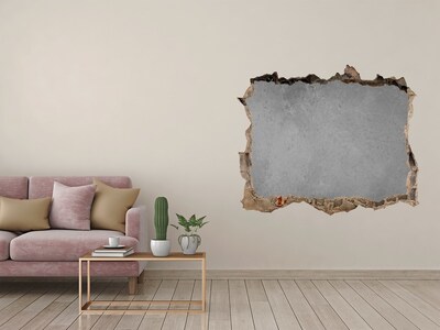 Dziura 3d fototapeta naklejka Pęknięta ściana z widokiem na beton