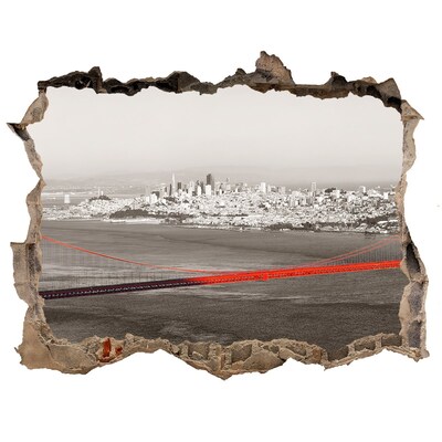 Samoprzylepna naklejka Widok na San Francisco z mostem Golden Gate