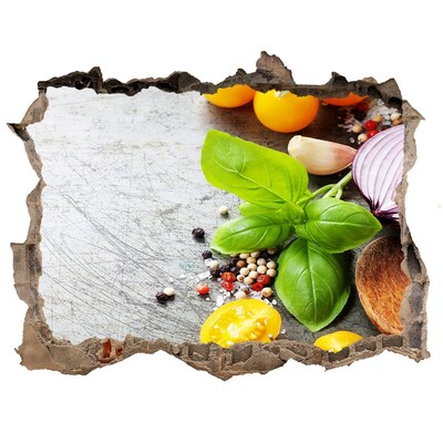 Zelfklevende muursticker 3D gat Keukeninspiratie van achter de muur