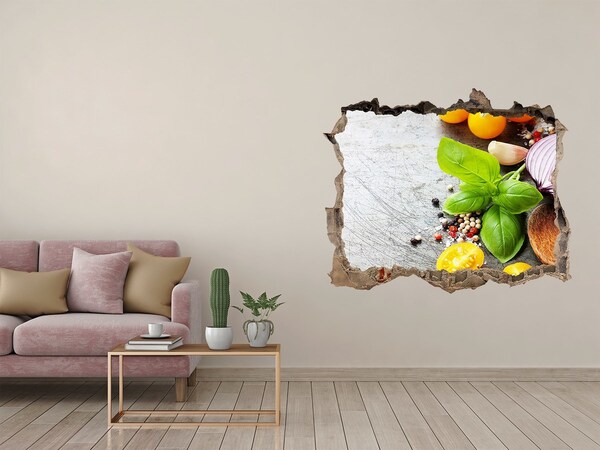 Zelfklevende muursticker 3D gat Keukeninspiratie van achter de muur