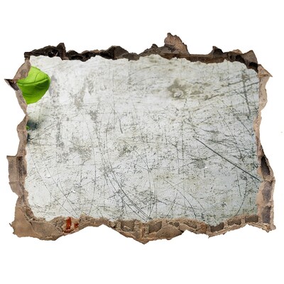 Wandsticker 3D gat met uitzicht Een ingestorte muur met uitzicht op de hemel.