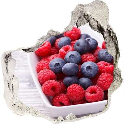 3D muursticker effect gat in de muur Fruitparadijs