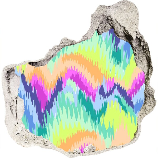 Fototapeta dziura na ścianę Kolorowa fala na ścianie