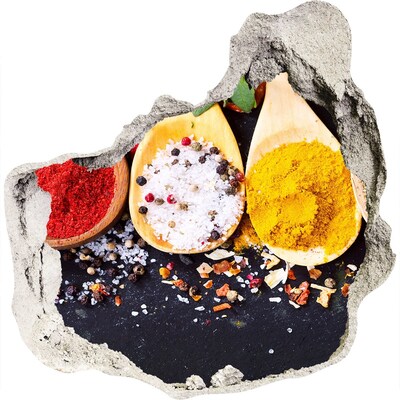 Naklejka 3D dziura na ścianę Przyprawowy raj