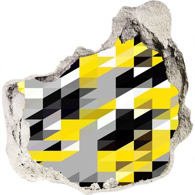 Zelfklevende muursticker 3D gat Abstracte Gat in de Muur