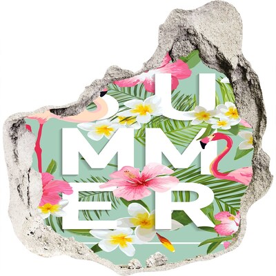 3D muursticker effect gat in de muur Zomerdromen