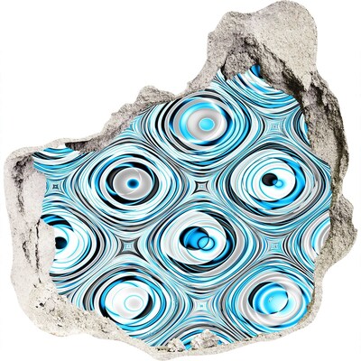 3D muursticker effect gat in de muur Waterwervels in beton