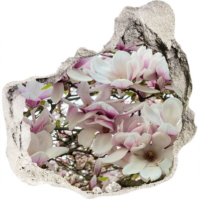 3D muursticker effect gat in de muur Magnolia Bloemenparadijs