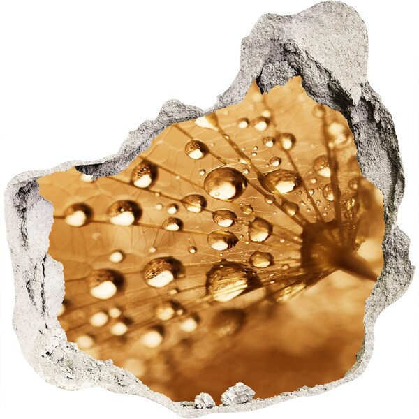 Samoprzylepna naklejka fototapeta Krople na liściu