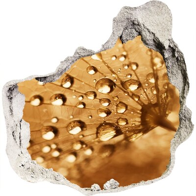 Samoprzylepna naklejka fototapeta Krople na liściu