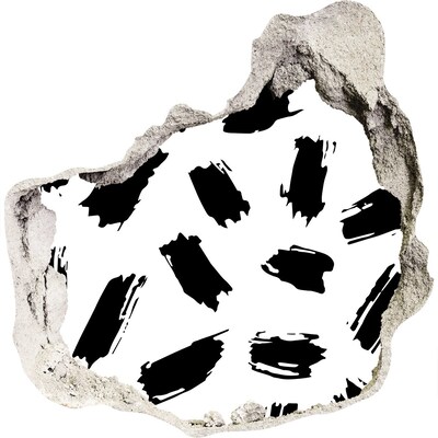 Fototapeta dziura na ścianę Zniszczona ściana z abstrakcyjnymi smugami