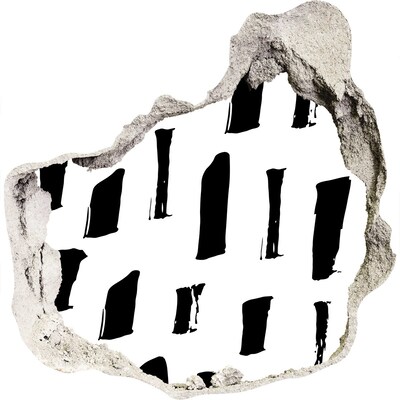 Fototapeta dziura na ścianę Zniszczona ściana z widokiem na miasto