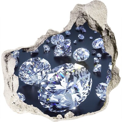 Samoprzylepna dziura na ścianę naklejka Błyszczące diamenty w ścianie