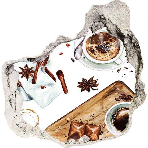 Samoprzylepna naklejka beton Kawowy zakątek z przyprawami