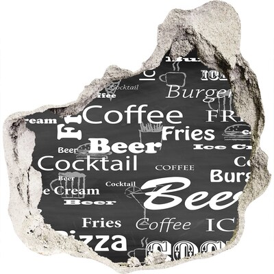 Fototapeta dziura na ścianę Kulinarny chaos w dziurze