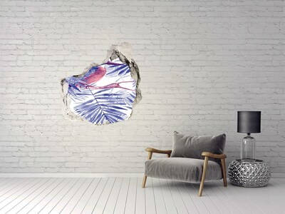 Dziura 3d fototapeta naklejka Tropikalny raj za ścianą