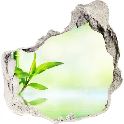 3D wandsticker gat in de muur Groen paradijs met bamboe