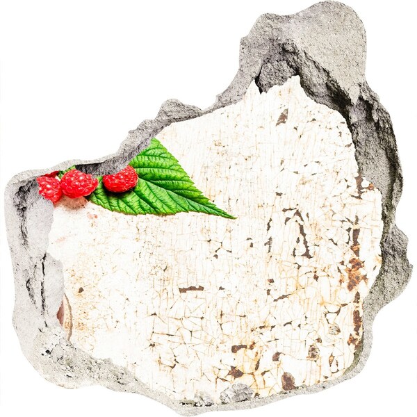 Naklejka 3D dziura samoprzylepna Owocowy urok w zniszczonej ścianie