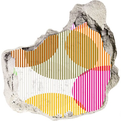 3D muursticker effect gat in de muur Abstracte Gat in de Muur