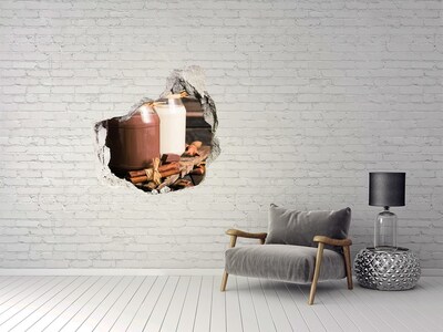 Naklejka dziura na ścianę Czekoladowe przysmaki w naturalnym otoczeniu