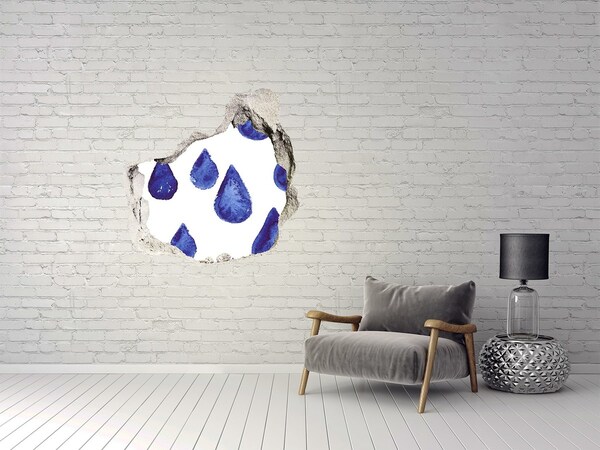 Fototapeta dziura na ścianę Kropelki wody na ścianie