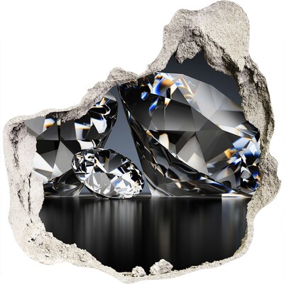 3D muursticker effect gat in de muur Diamantgrot