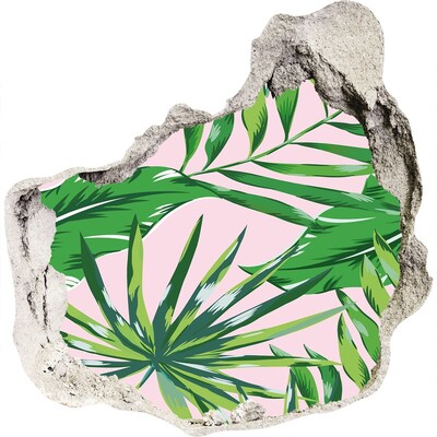 Zelfklevende muursticker 3D gat Een tropische oase in een verborgen pareltje.