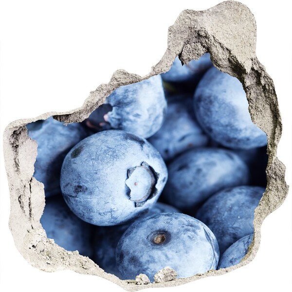 Naklejka 3D dziura okleina Jagody w betonowej dziurze