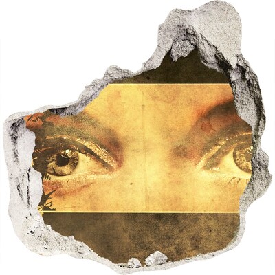 trapstickers natuur Ogen van achter de muur