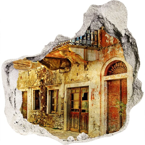 trapfolie Een vervallen huis in een pittoreske omgeving.