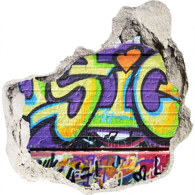 zelfklevende trapfolie Graffiti op een beschadigde muur