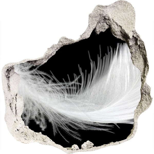 tegelstickers Een veer in een gat in de muur