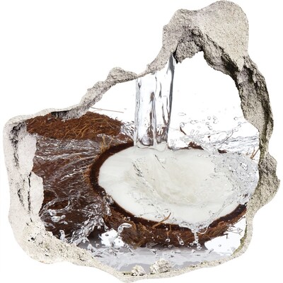 trapstickers mozaiek Kokosnoot in een beekje water