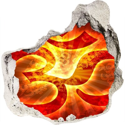 Samoprzylepna dziura na ścianę Ogień w sercu ściany