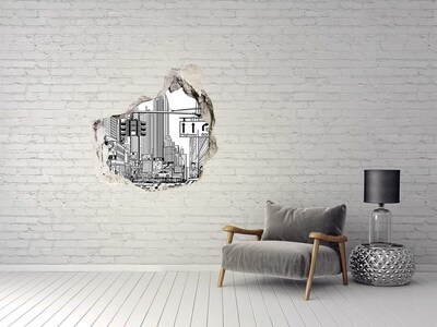Fototapeta dziura na ścianę 3d Nowojorskie ulice