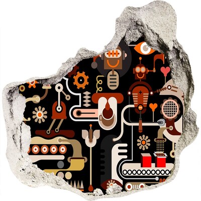 trapstickers tegels De futuristische wereld van robots