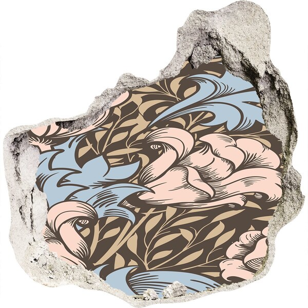 zelfklevende trapfolie Gat in de muur Bloemenpatroon