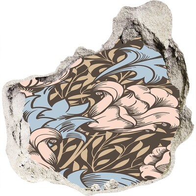 zelfklevende trapfolie Gat in de muur Bloemenpatroon