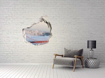 trapstickers natuur De Golden Gate Bridge in de wolken