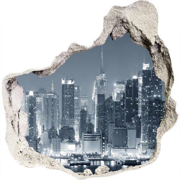 trapfolie De skyline van New York 's nachts