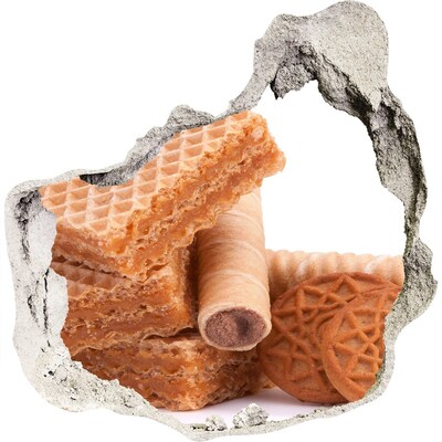 trapstickers tegels Zoete wafels in een gat