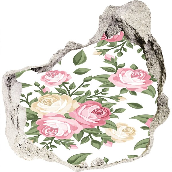 tegelstickers Bloementuintje in de muur