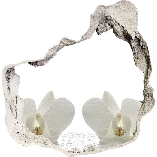 Samoprzylepna dziura na ścianę naklejka Kwiaty w betonie