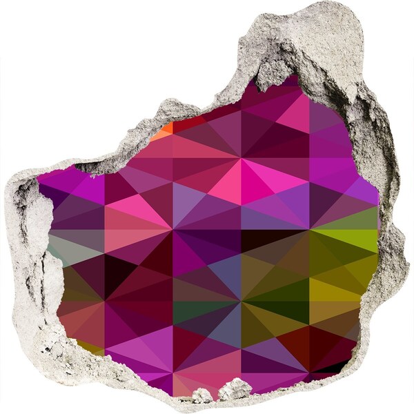 tegelstickers Kleurrijk glas-in-lood in het gat in de muur