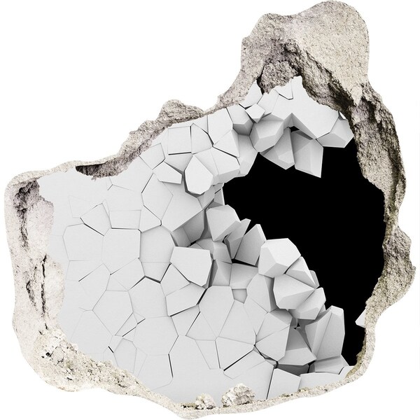 trapstickers natuur Een gebroken muur die uitkijkt over de leegte.