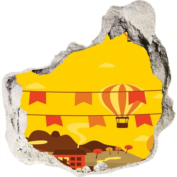 Samoprzylepna naklejka Balonowy krajobraz w górach