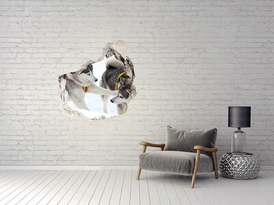 tegelstickers Siberische husky's in actie