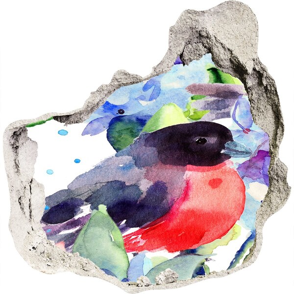 tegelstickers Een vogel in een kleurrijke compositie