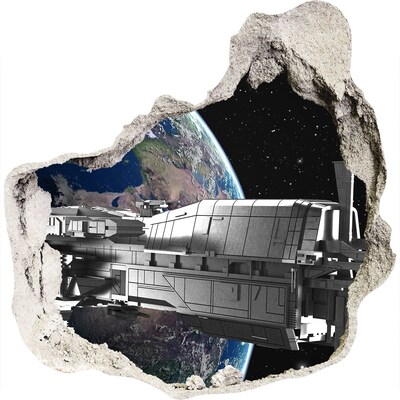 Foto zdjęcie dziura na ścianę Statek kosmiczny w przestworzach